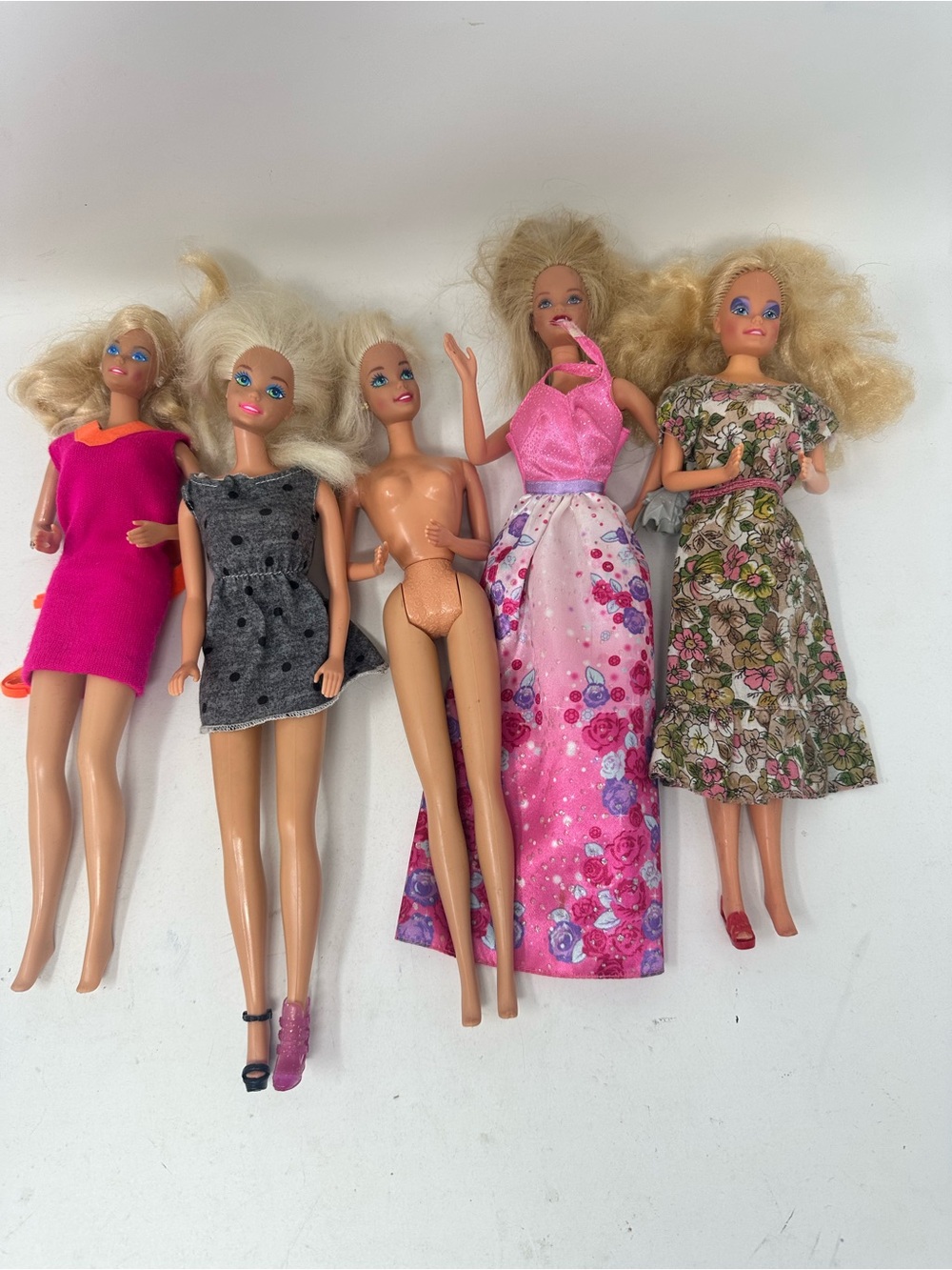 Mattel vintage Blonde barbie Doll lot of 5